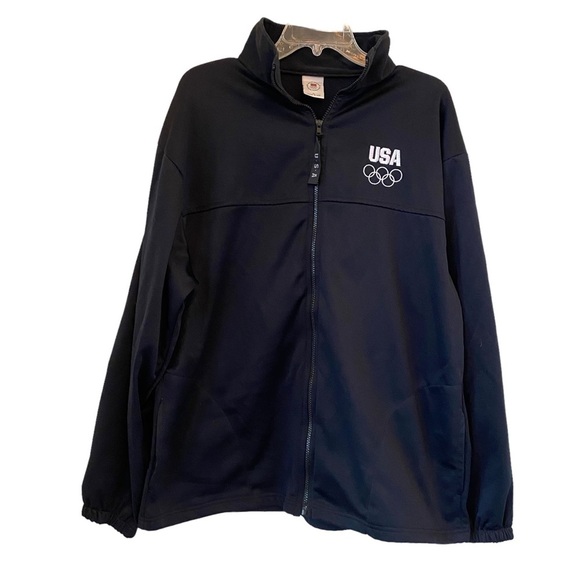 US Olympic Jacket Committee Unisex Black Full Zip Team USA Men's Size XL - Picture 1 of 11